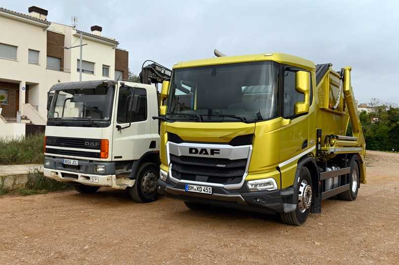 Zwischen dem DAF 65.160 und dem neuen DAF XD 450 liegen nicht nur gut 30 Jahre, sondern auch technisch Welten. | Foto: QUATEX