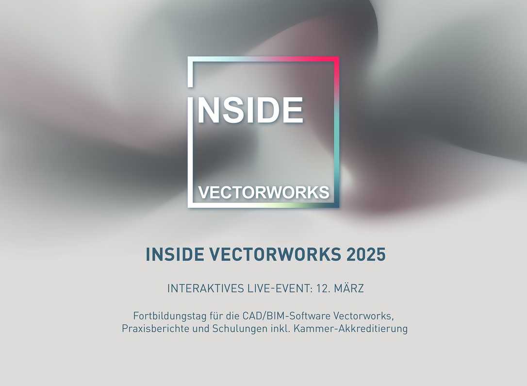 Kostenlose Vortragsveranstaltung zu Vectorworks: Inside Vectorworks 2025