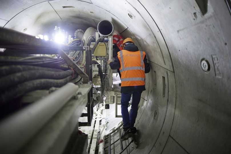 Herausforderung: Wenig Platz im vorderen Teil der 3 Meter großen Tunnelbohrmaschine | Foto: 50Hertz