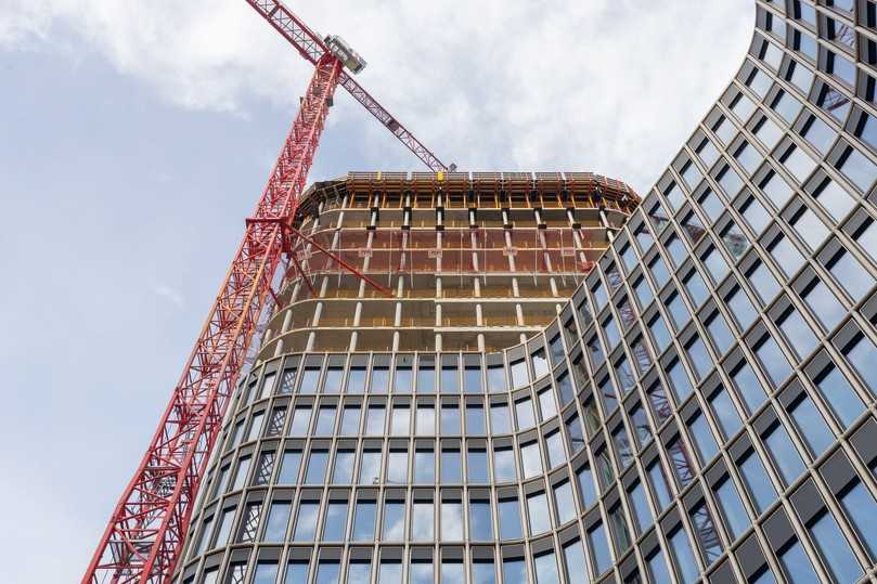 Das Bürohochhaus "Upbeat" bildet den nördlichen Auftakt der Berliner Europacity | Foto: Peri Deutschland Das Bürohochhaus "Upbeat" bildet den nördlichen Auftakt der Berliner Europacity | Foto: Peri Deutschland