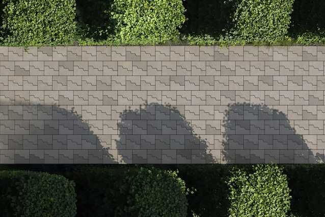 In Form gegossene Einheit aus Beton