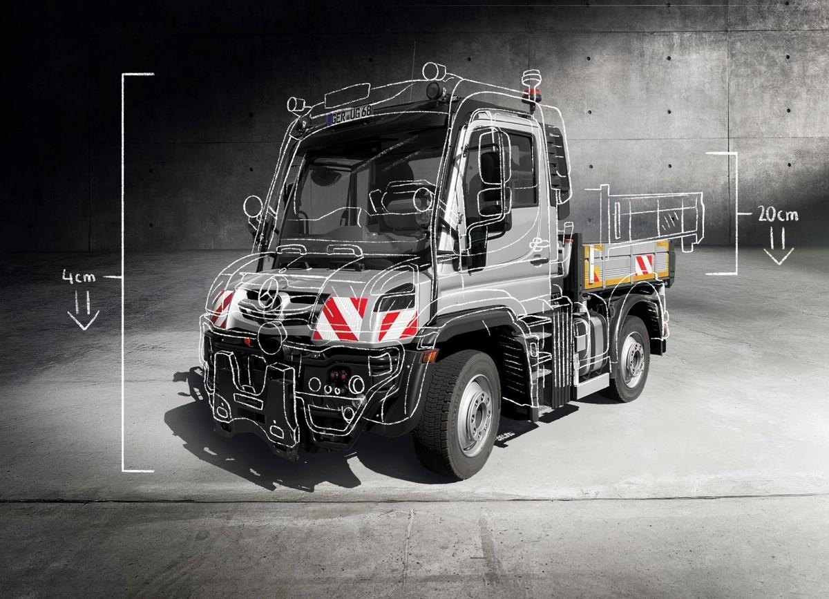 Um die Beladehöhe um rund 20 cm abzusenken, hat Mercedes die Rahmenhöhe abgesenkt und Reifen mit niedrigem Querschnitt verwendet. | Foto: Daimler Trucks AG