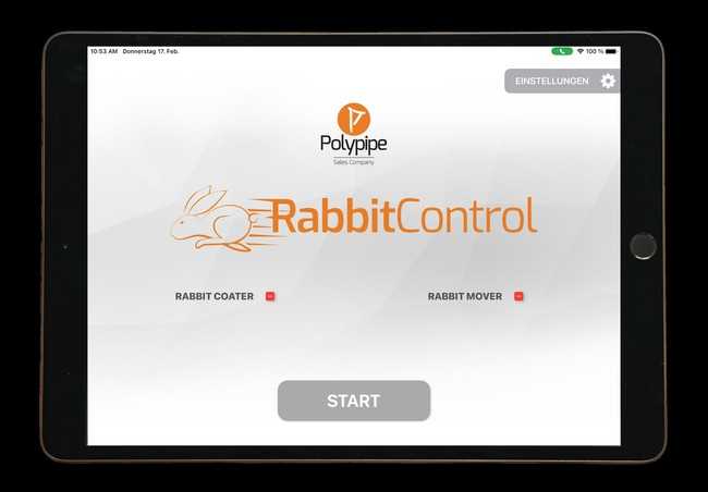 Alle Informationen und Einstellungen können ganz simpel über das dazugehörige iPad und die RabbitControl-App eingetragen und vorgenommen werden. | Foto: Polypipe Vertriebs GmbH & Co. KG