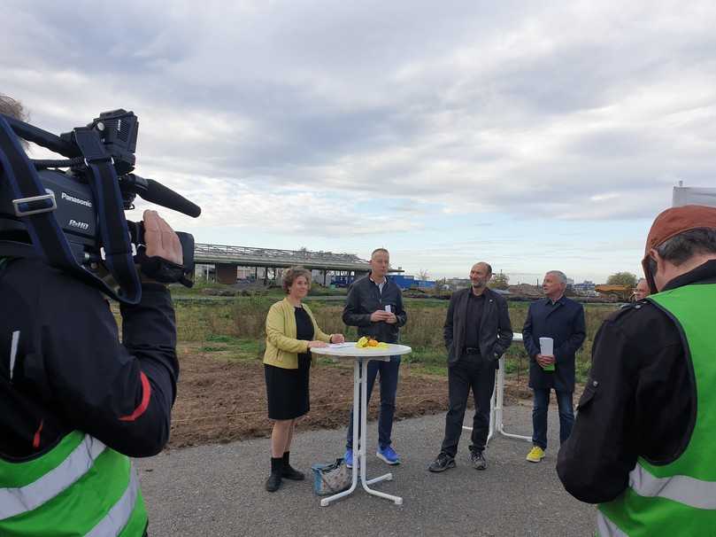 Begrüßung durch Bürgermeisterin Prof. Dr. Diana Pretzell, Bernd Hopp (Vorstand Gartenschauen des VGL-BW), BUGA-Geschäftsführer Michael Schnellbach und VGL-BW Geschäftsführer Reiner Bierig | Foto: VGL-BW