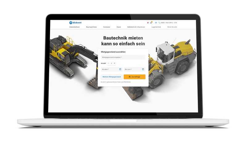 Das digitale Klickrent-Geschäftsmodell zeigt seine Vorteile gerade in Krisenzeiten: die Effizienz und Kostenstruktur von Bauunternehmen zu verbessern. | Foto: Klickrent