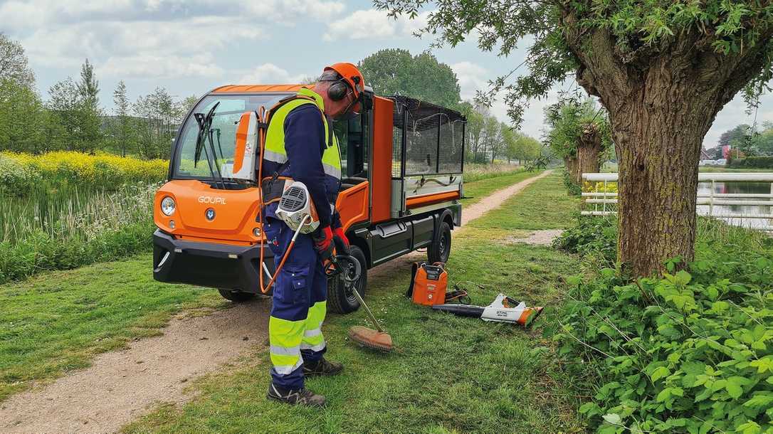 „Goupil powered by Stihl“ verbindet E-Mobilität und Geräte-Akkus  jederzeit aufzuladen