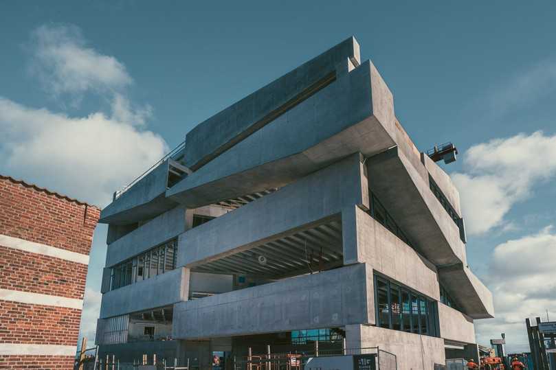 So soll es aussehen, wenn es fertig ist: das außergewöhnliche Headquarter der Bjarke Ingels Group in Kopenhagen. | Foto: LM Byg