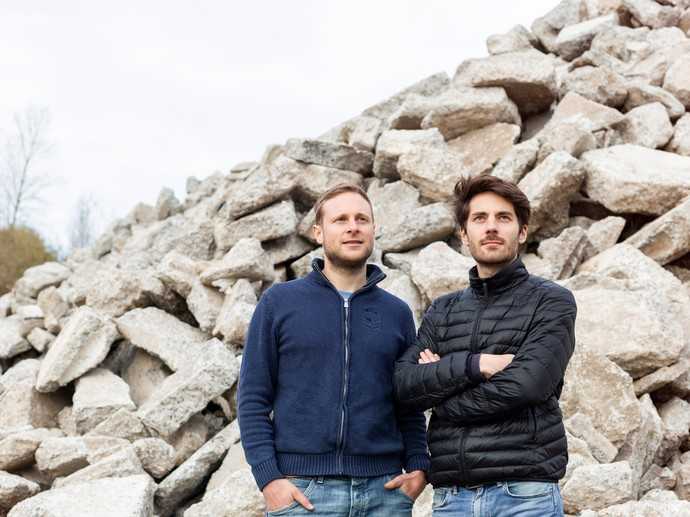 Die Gründer und Geschäftsführer von Neustark, Johannes Tiefenthaler (links) und Valentin Gutknecht, arbeiten schon seit geraumer Zeit mit Holcim an Klimaschutzlösungen für die Zementindustrie. | Foto: Neustark