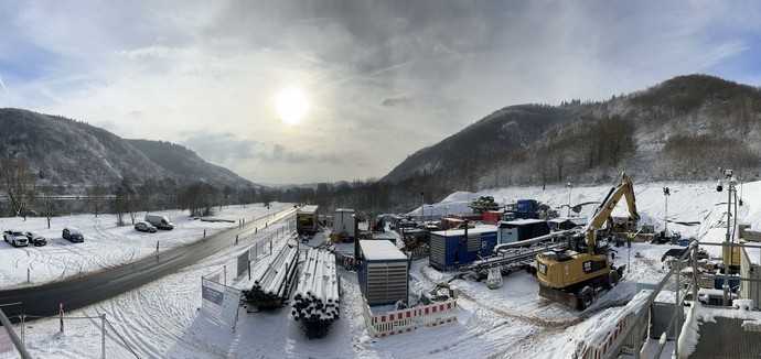 Abbildung 4: Winterpause auf der Baustelle | Foto: LMR Drilling