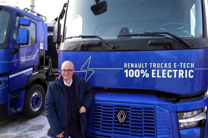 Präsident Bruno Blin von Renault Trucks stand Medienvertretern in München persönlich Rede und Antwort. | Foto: OWI Media