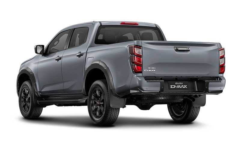 Die Änderungen am Heck verleihen dem Pick-up mehr Klasse. Für ihn gibt es auch neue Farben wie Namibu Orange, Dolomite White Pearl oder wie hier Obsidian Gray. | Foto: Isuzu