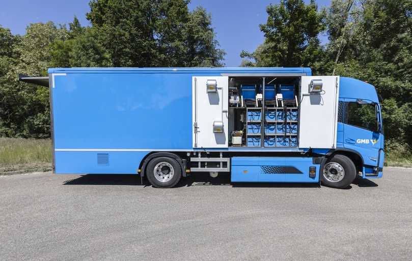 Fahrgestell Volvo vollelektrisch (21 t) mit integriertem Batteriesatz und Invertertechnologie als Grundlage für den vollständig emissionsfreien Fahrzeugbetrieb | Foto: Prokasro Fahrgestell Volvo vollelektrisch (21 t) mit integriertem Batteriesatz und Invertertechnologie als Grundlage für den vollständig emissionsfreien Fahrzeugbetrieb | Foto: Prokasro