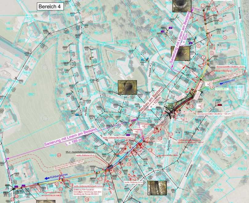 Lageplan Bereich „Kühbergrunse“ | Foto: Swietelsky-Faber Kanalsanierung