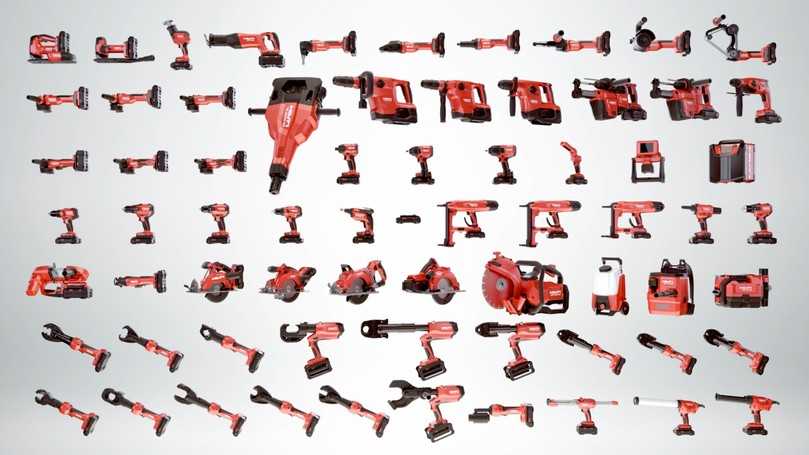 Über 70 Nuron Akku-Geräte bilden das Produktportfolio bisher. | Foto: Hilti