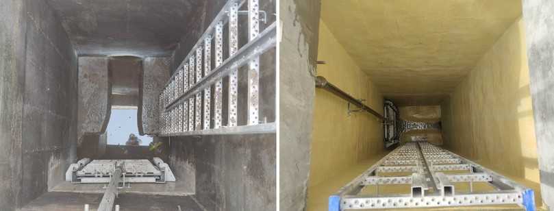 Schieberschachtbauwerk vor und nach der Sanierung | Foto: Swietelsky-Faber Schieberschachtbauwerk vor und nach der Sanierung | Foto: Swietelsky-Faber