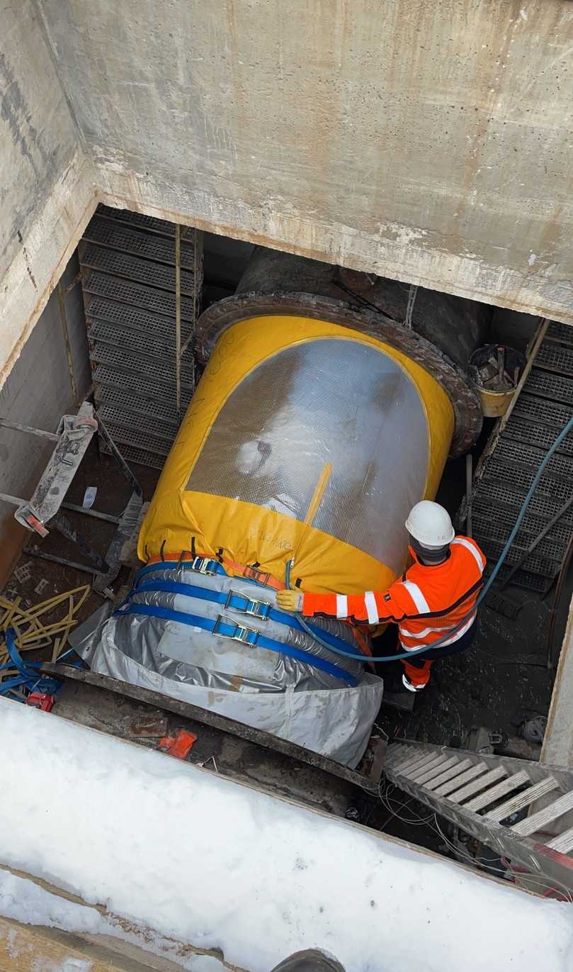 In vier Wochen waren alle acht Liner eingebaut. | Foto: Rohrsanierung Jensen