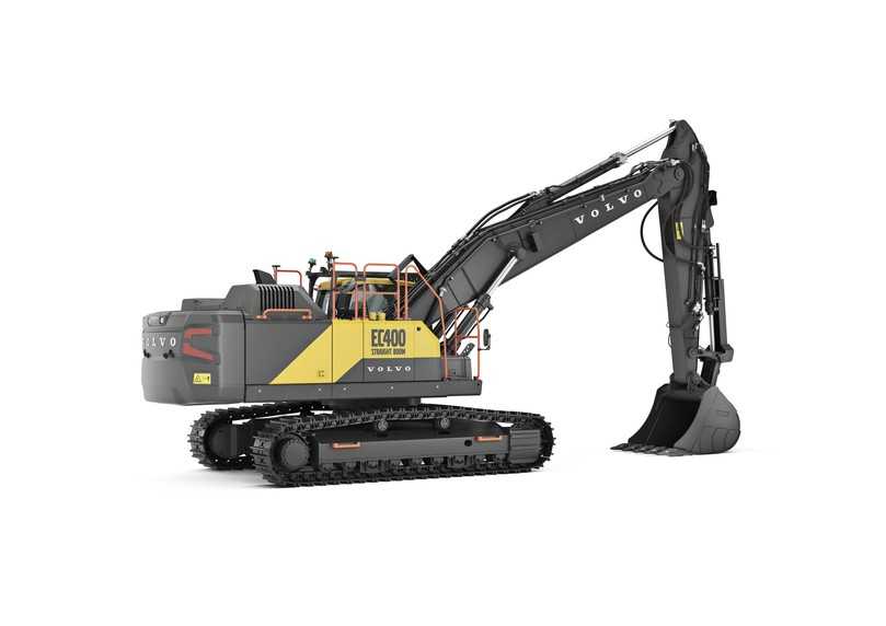 30 Prozent mehr Reichweite, ein schwereres, hydraulisch abnehmbares Gegengewicht und 10 Prozent mehr Motorleistung als der Vorgänger: der Volvo EC400 Straight Boom. | Foto: Volvo CE