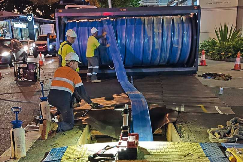 Nach sechs Jahren Planung und zwei Testprojekten wurde die Trinkwasserleitung DN 600 in der Ann Street in Brisbane 2020 mit Primus Line saniert. | Foto: Rädlinger primus line