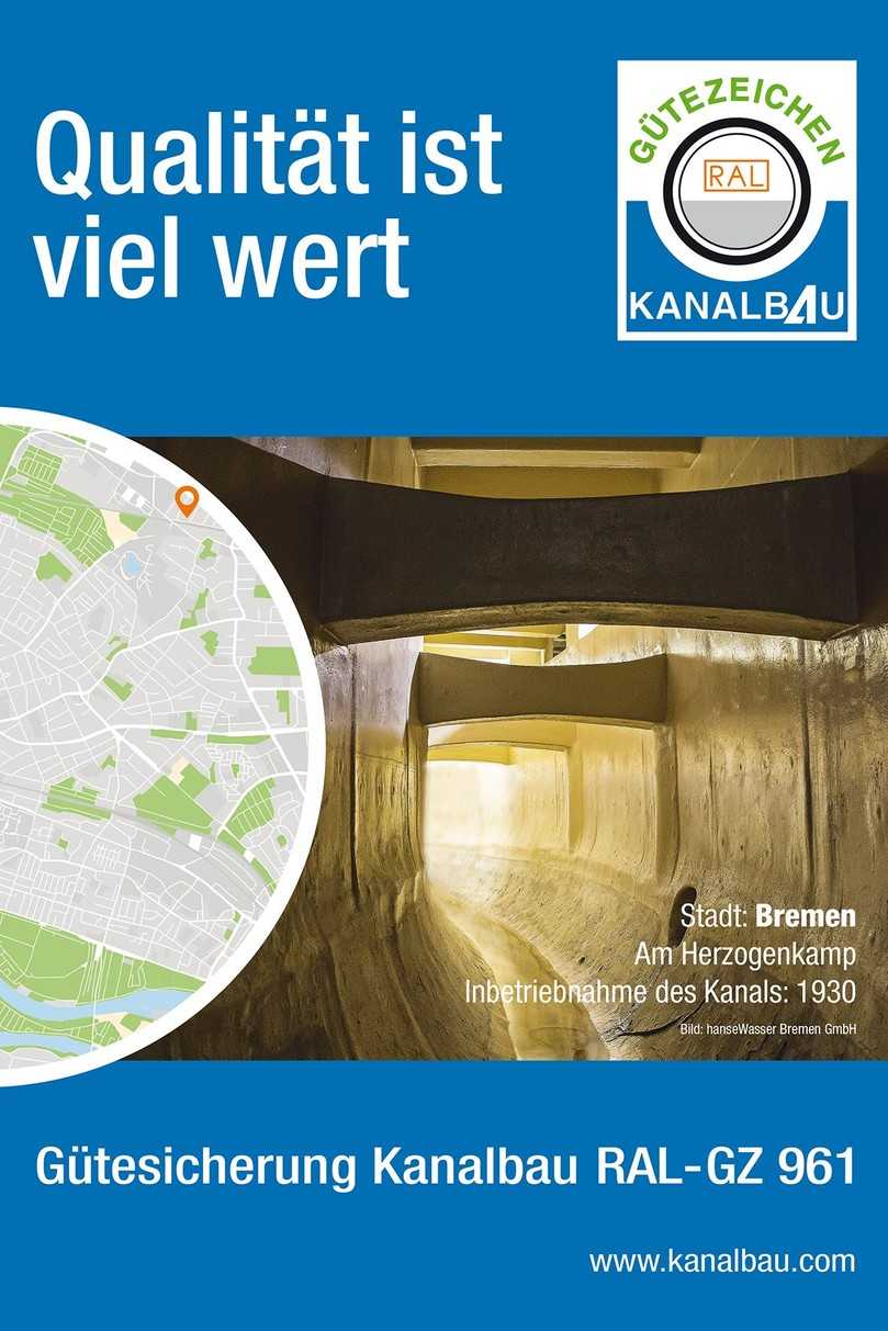 Ausreichende Investitionen und eine hohe Ausführungsqualität sind Grundvoraussetzungen dafür, dass die unterirdische Infrastruktur auch über Jahrzehnte reibungslos funktioniert. | Foto: Güteschutz Kanalbau