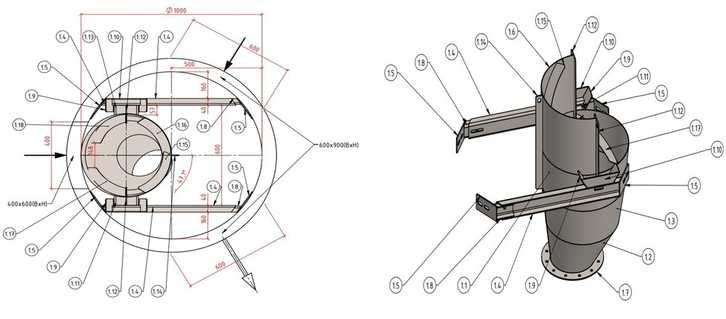 Draufsicht und 3D-Ansicht Trichter | Foto: Swietelsky-Faber GmbH