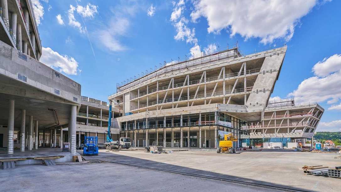ZEISS-Campus Jena: Doka-Schalung für V-Stützen und Decken