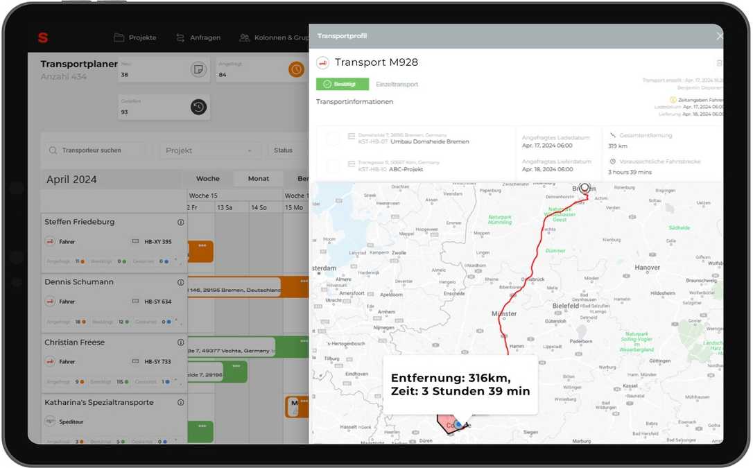 syniotec führt Funktion zur Echtzeit-Streckenerfassung in SAM-Software ein