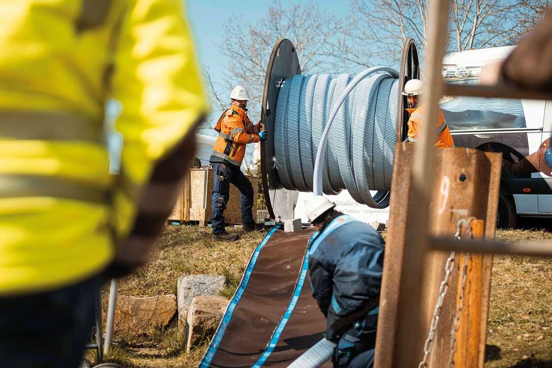 Sanierung einer Druckrohrleitung mit Primus Line am Rädlinger primus line-Stammsitz