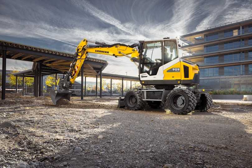 Die neuen Liebherr-Mobilbagger, hier der A 909 Compact, waren erstmals auf der bauma 2025 in München zu sehen und erweitern das Portfolio der Liebherr-Mobilbagger um zwei Modelle in der Neun- und Elf-Tonnen-Klasse. | Foto: Liebherr Die neuen Liebherr-Mobilbagger, hier der A 909 Compact, waren erstmals auf der bauma 2025 in München zu sehen und erweitern das Portfolio der Liebherr-Mobilbagger um zwei Modelle in der Neun- und Elf-Tonnen-Klasse. | Foto: Liebherr