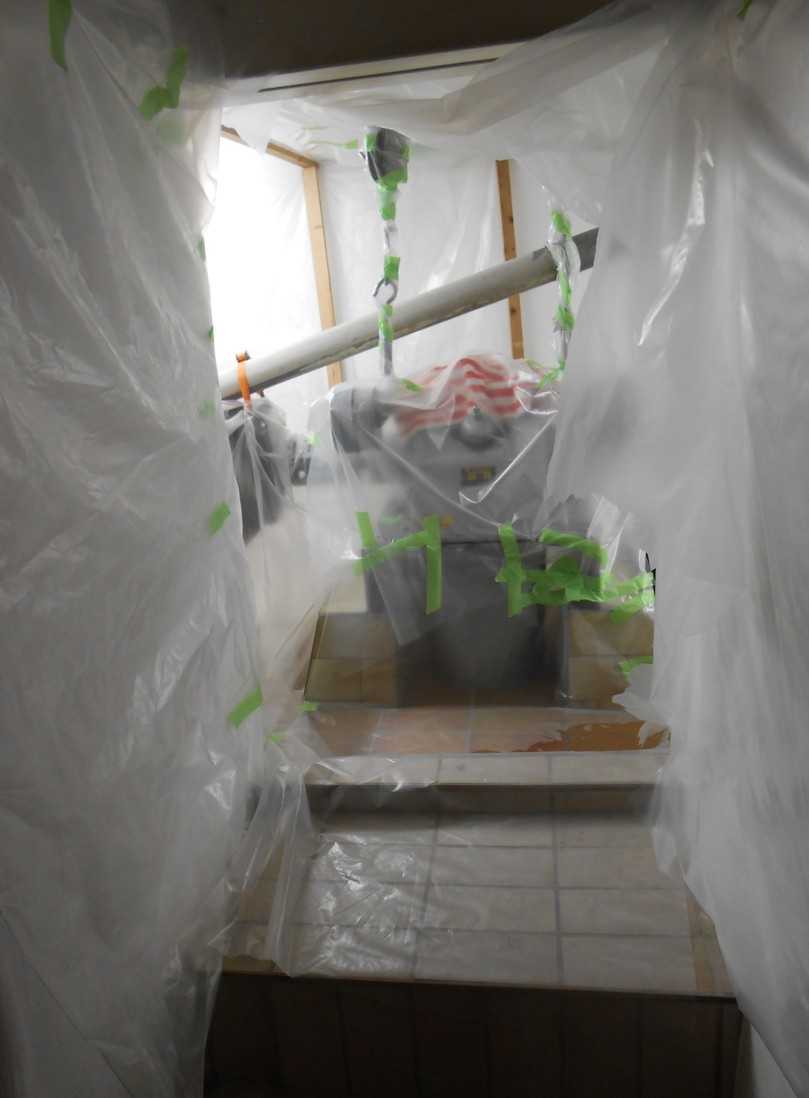 Eingehauste Turbinenkammer zum Schutz der offenen Mehlproduktion | Foto: Swietelsky-Faber GmbH Eingehauste Turbinenkammer zum Schutz der offenen Mehlproduktion | Foto: Swietelsky-Faber GmbH