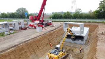 Stauraumkanal für Gewerbegebiet und Forschungsflugplatz