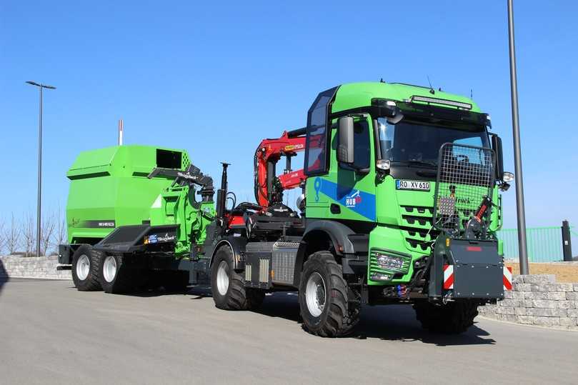 Heizotruck mit Häcksler HM 8-400 KLC. | Foto: Heizomat