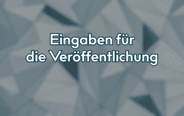 Eingaben für die Veröffentlichung