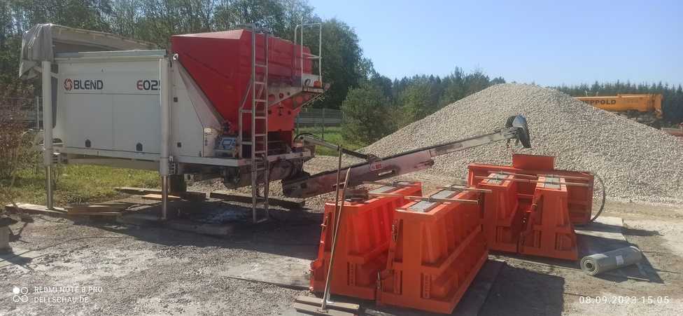 Blend Betonmischanlage von Dellschau Bauhandel für das Betonrecycling