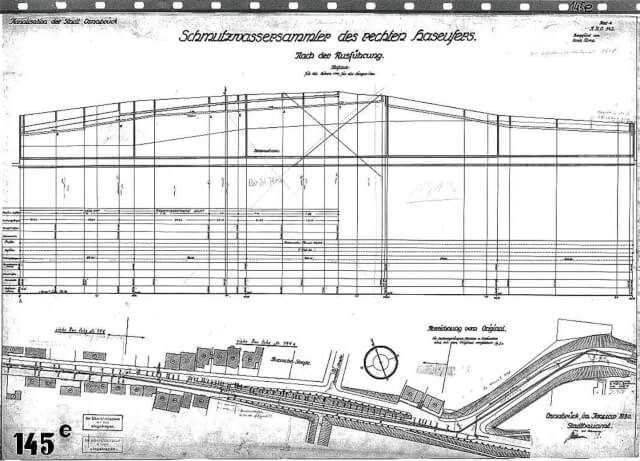 Bestandsplan von 1913 | Abbildung: SWO Netz GmbH
