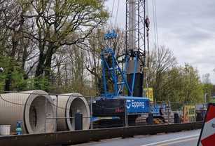 Video Guard sichert Kanalbaumaßnahme an der A42