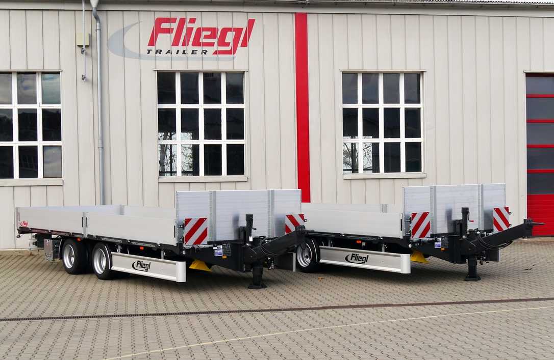 Fliegl Tandem-Plattformanhänger Typ TPS 140 für Maximum Krane