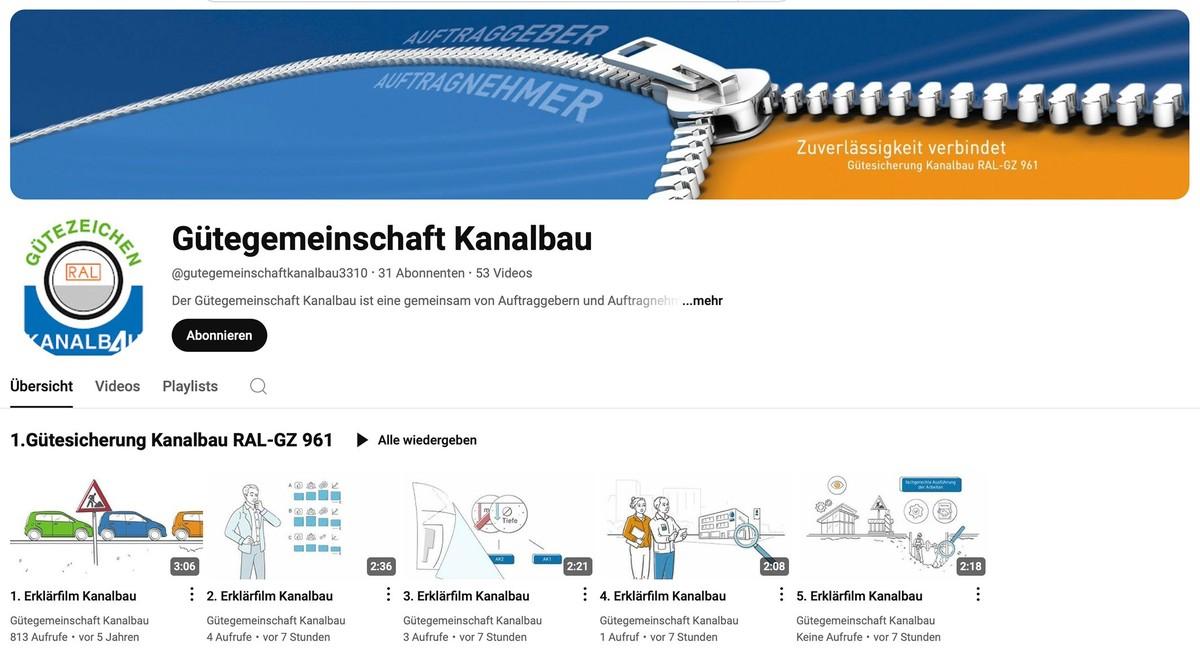 Zur Veranschaulichung dieser Thematik hat die Gütegemeinschaft Videos produziert die auf YouTube zur Verfügung stehen. | Foto: Güteschutz Kanalbau