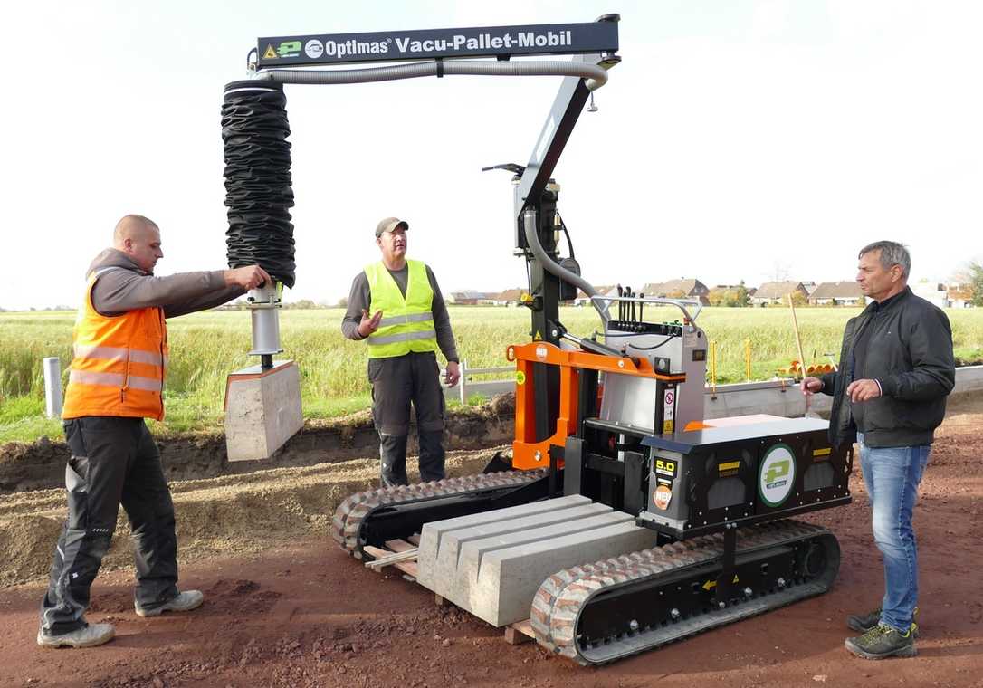 Das Vacu-Pallet-Mobil E von Optimas ist ein leiser Helfer