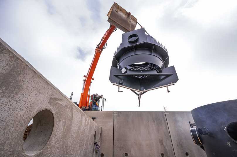 Die Montage der Behandlungsanlage nahm nur zwei Tage in Anspruch, da die Anlage komplett vormontiert auf die Baustelle geliefert wurde. | Foto: Finger Baustoffe