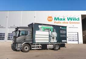 Recycling-Mobil für Bohrschlamm live bei Max Wild