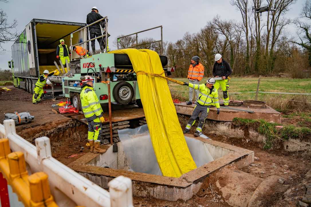 Enorme Wanddicke erfordert zügigen Einbau