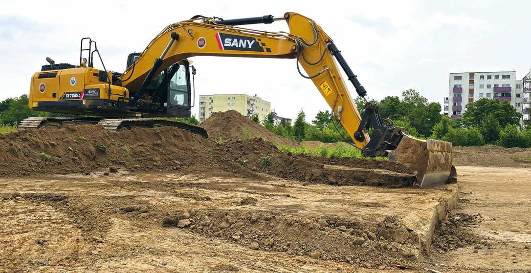 Der Raupenbagger Sany SY215C im Einsatz bei archäologischen Ausgrabungen Der Raupenbagger Sany SY215C im Einsatz bei archäologischen Ausgrabungen