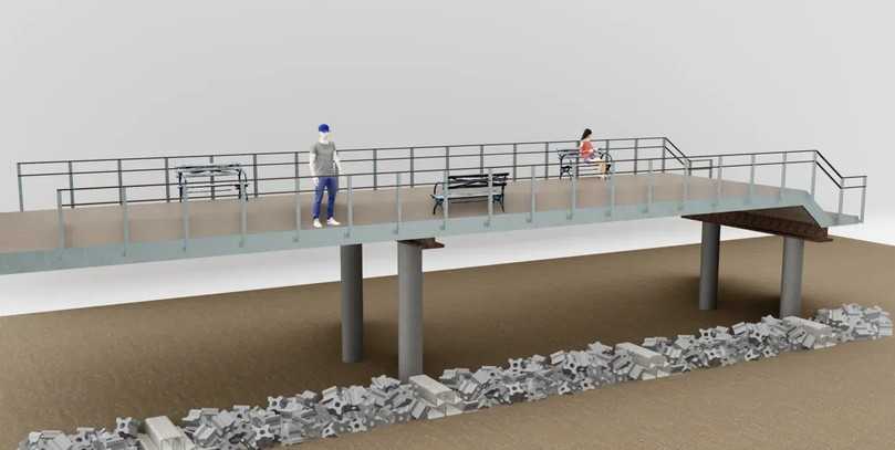 Das künstliche Riff ergänzt den neuen Fähranleger in Kiel-Friedrichsort. | Foto: Holcim Das künstliche Riff ergänzt den neuen Fähranleger in Kiel-Friedrichsort. | Foto: Holcim