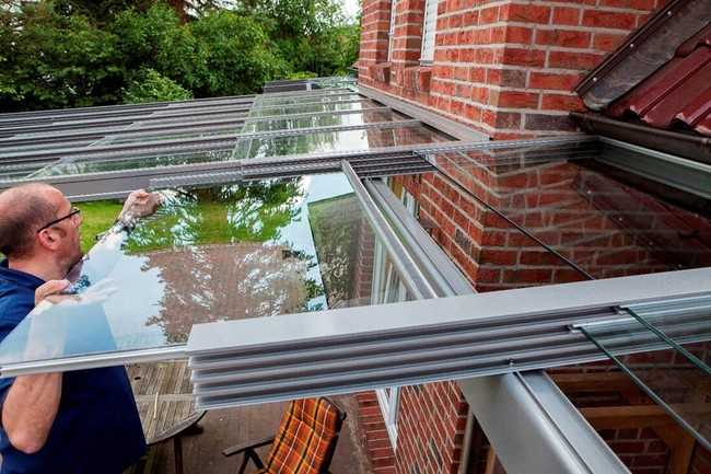 Glas-Schiebedach: Terrasse nutzen auch im Herbst