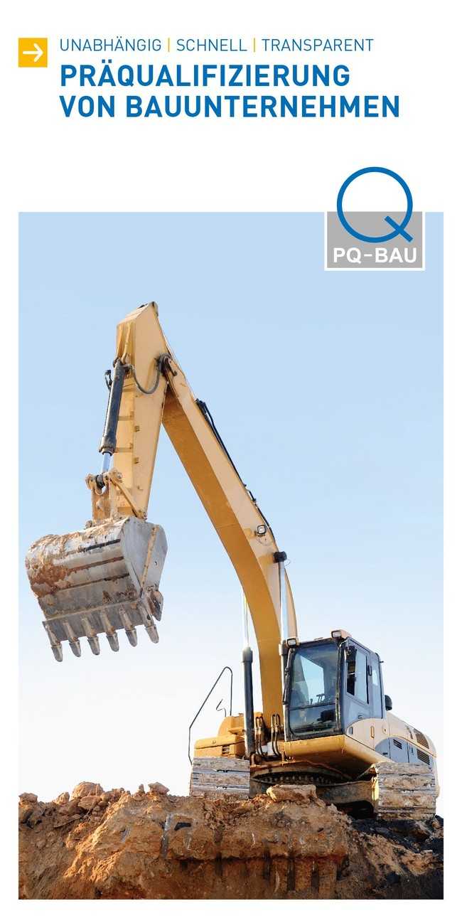 Mit einem Flyer informiert die PQ-Bau GmbH über alles Wichtige rund um das Präqualifikationsverfahren. | Foto: PQ-Bau GmbH