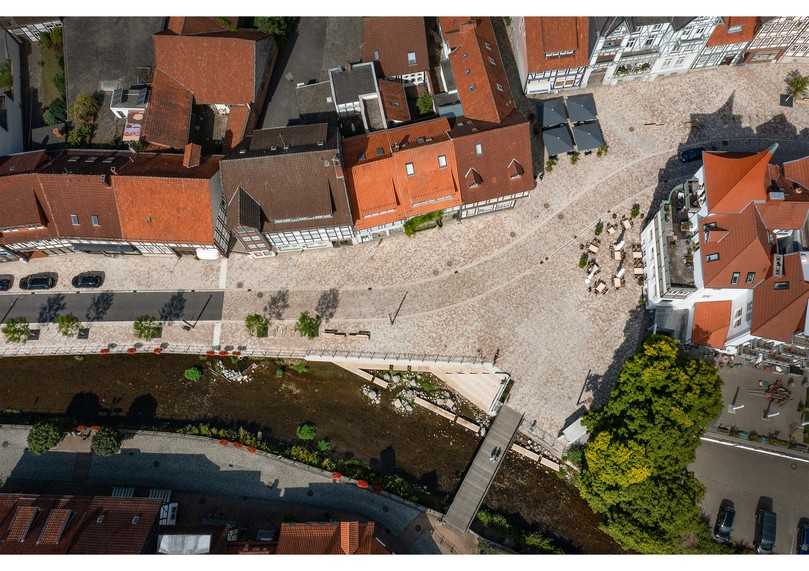 "Marktplatz und Lammegarten", Bad Salzdetfurth. | Foto: Hanns Joosten