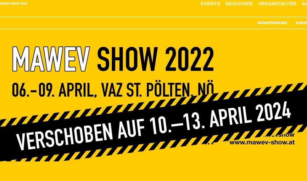 Demomesse MAWEV Show 2022 fällt aus - neuer Termin erst 2024