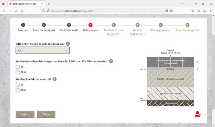 Easy-STLT visualisiert bei jeder Änderung die Darstellung des individuellen Schichtenmodells. | Foto: Berding Beton