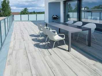 Anspruchsvoller Pflasterbau auf einer Dachterrasse