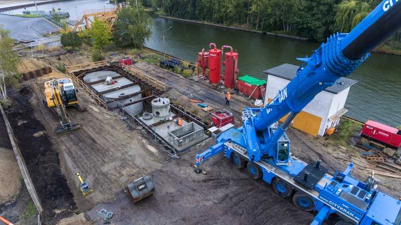 Nebenschluss: Timberpak erhält ein zweizweigiges Entwässerungssystem für regulären Betrieb und für den Notfall. | Foto: Mall